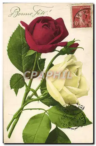 Cartes postales Bonne Fete Fleurs Roses