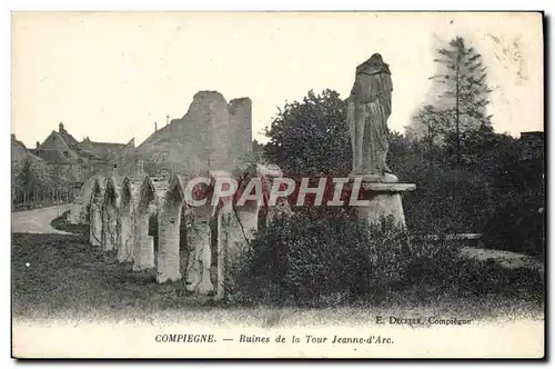 Cartes postales Compiegne Ruines de la Tour Jeanne d'Arc