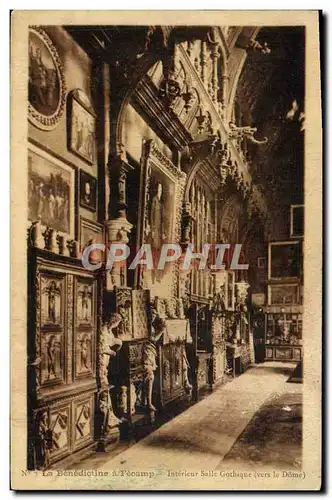 Cartes postales La Benediotine a Fecamp Interieur salle Gothique vers le Dome