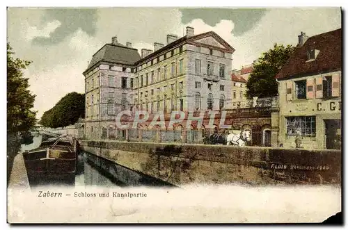 Cartes postales Zabern Schloss und Kanalpartie