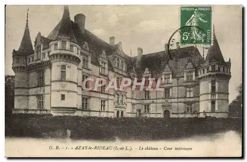 Cartes postales Azay Le Rideau Le Chateau Cour Interieure