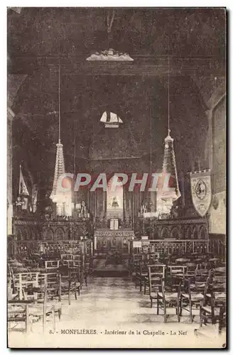 Ansichtskarte AK Monflieres Interieur De La Chapelle La Nef