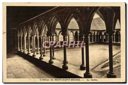 Cartes postales L&#39Abbaye Du Mont Saint Michel Le Cloitre