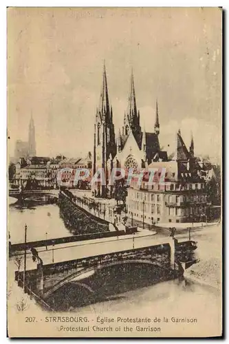 Ansichtskarte AK Strasbourg Eglise Protestante De La Garnison