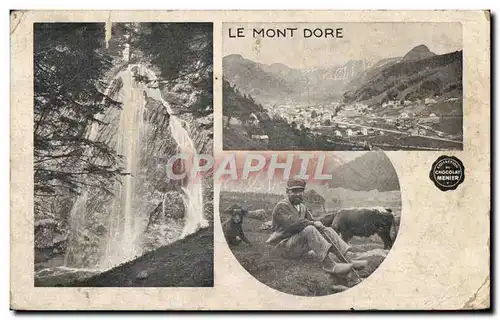 Cartes postales Le Mont Dore Berger Chie Vache Chocolat Menier