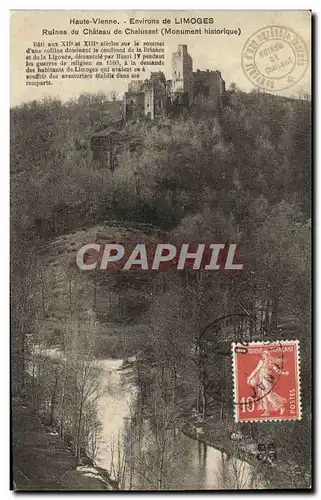 Cartes postales Environs De Limoges Ruines Du Chateau De Chalusset