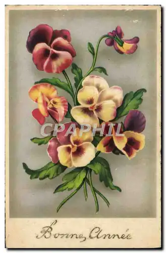 Cartes postales Bonne Annee Fleurs