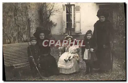 CARTE PHOTO Famille Femmes Enfants