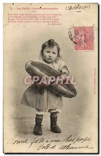 Cartes postales Fantaisie Enfant La Petite Commissionnaire