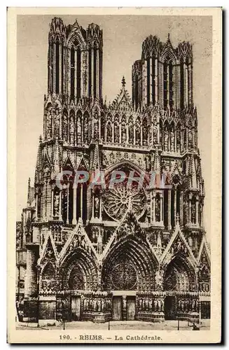 Cartes postales Reims La Cathedrale