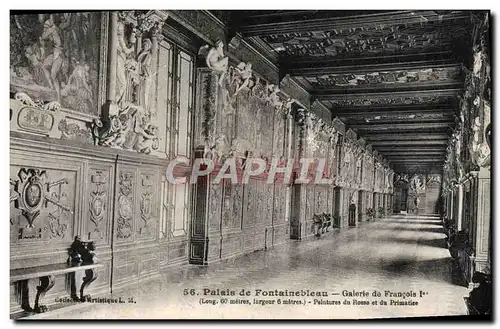 Cartes postales Palais De Fontainebleau Galerie De Francois 1er