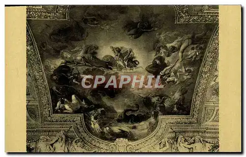 Cartes postales Delacroix Paris Palais Du Louvre Plafond De La Galerie D&#39Apollon Apollon vainqueur du serpent