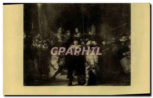 Cartes postales Rembrandt Amsterdam Riks Museum La prise d&#39armes du capitaine Frans Banning