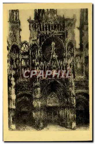 Cartes postales Monet La cathedrale de Rouen Paris Musee du Louvre