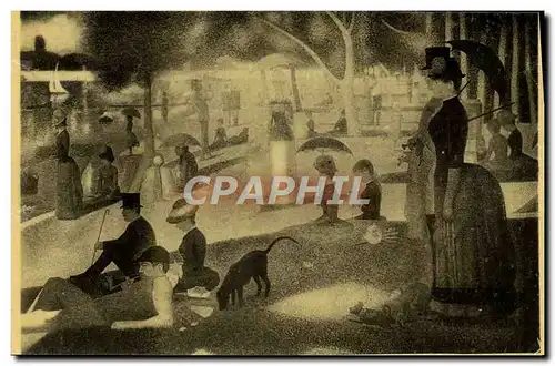 Cartes postales Seurat Chicago Art institute Un dimanche a la Grande Jatte