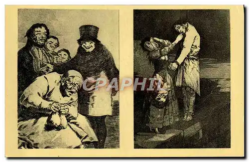 Cartes postales Goya Y Lucientes La chasse aux dents