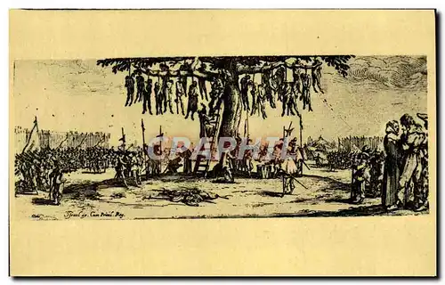 Cartes postales Callot Les Miseres De La Guerre La Pendaison