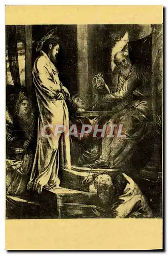 Cartes postales Tintoret Venise Scuola Di San Rocco Jesus devant Pilate