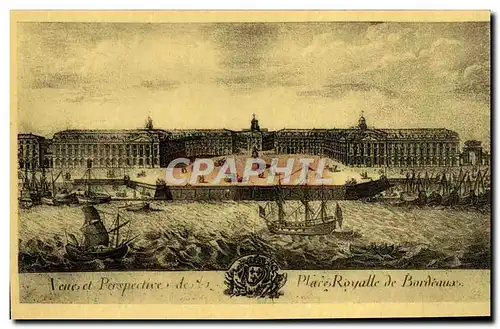 Cartes postales Vue Perspective De La Place Royale Bordeaux