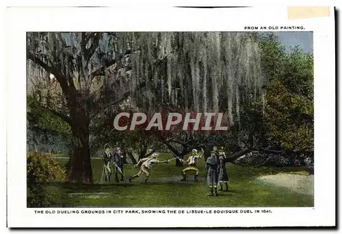 Ansichtskarte AK From An Old Painting The old Dueling Grounds in City Park Showing The De Lissue Bouisque Duel Fr