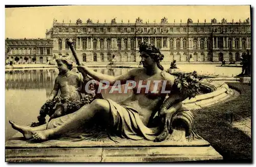 Cartes postales Facade Du Chateau Prise Du Parterre d&#39Eau Et La Marne De La Hongre Versailles