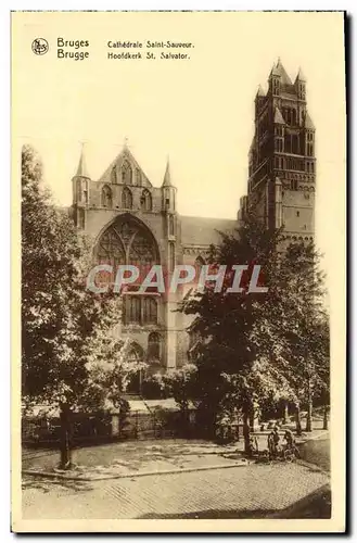 Cartes postales Bruges Cathedrale Saint Sauveur