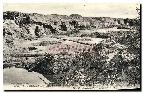 Ansichtskarte AK Les Ruines De La Grande Guerre Env de Verdun Fort De Douaumont L&#39entree Militaria