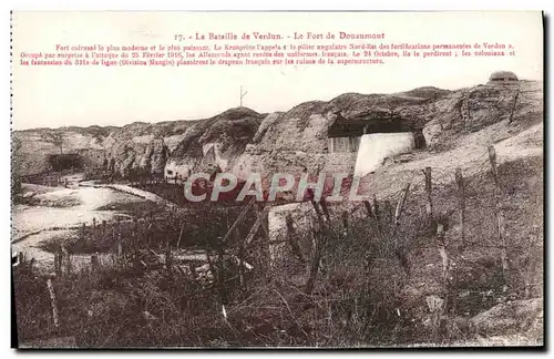 Cartes postales La Bataille De Verdun Le Fort De Douaumont Militaria