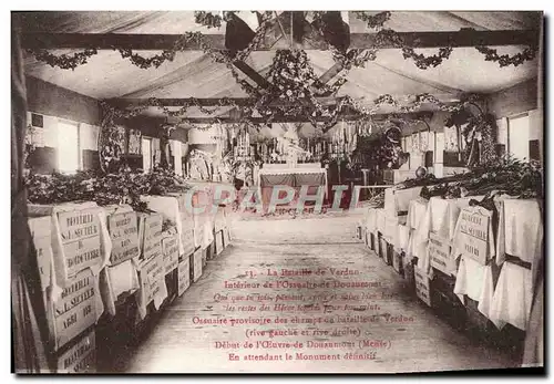 Cartes postales La Bataille De Verdun Interieur De l'Ossuatre De Douaumont Militaria