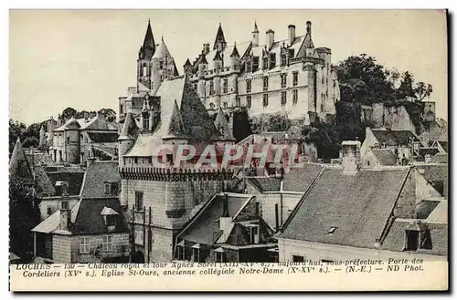 Ansichtskarte AK Loches Chateau Royal Et Tour Sorel