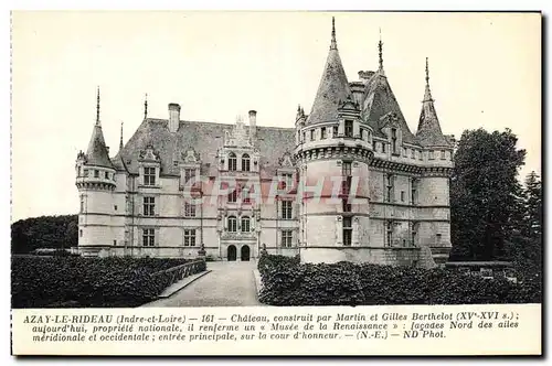 Cartes postales Azay Le Rideau Chateau