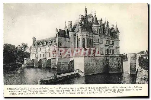 Cartes postales Chenonceaux Facades Nord Et Est