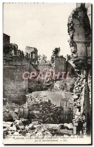 Cartes postales Les Ruines De La Grande Guerre Verdun Anciennes fortifications romaines mises a jour par le bomb