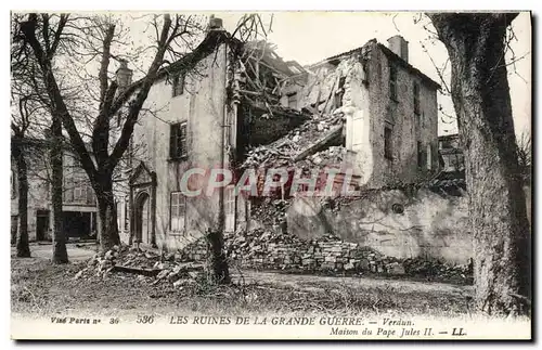 Cartes postales Les Ruines De La Grande Guerre Verdun Maisson du Pape Jules II Militaria