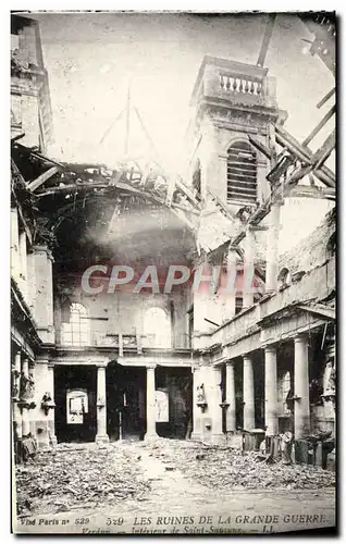 Cartes postales Les Ruines De La Grande Guerre Verdun Interieur de Saint Sauveur Militaria