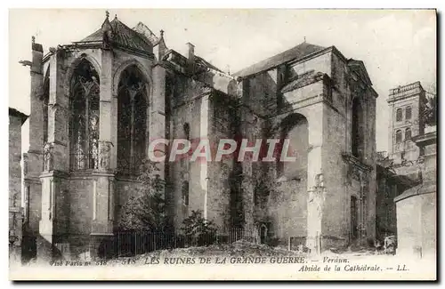 Ansichtskarte AK Les Ruines De La Grande Guerre Verdun Abside de la Cathedrale Militaria