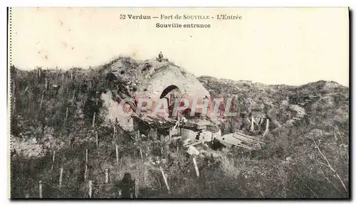 Cartes postales Verdun Fort De Souville L"Entree Militaria