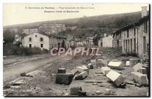 Ansichtskarte AK Environs De Verdun Vue Generale Belleville Militaria