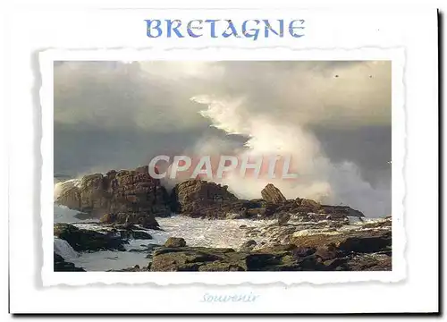 Moderne Karte Bretagne Souvenir