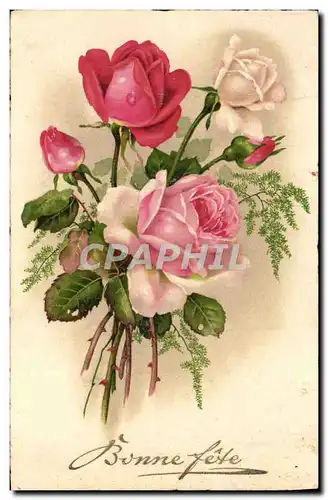 Cartes postales Fantaisie Fleurs