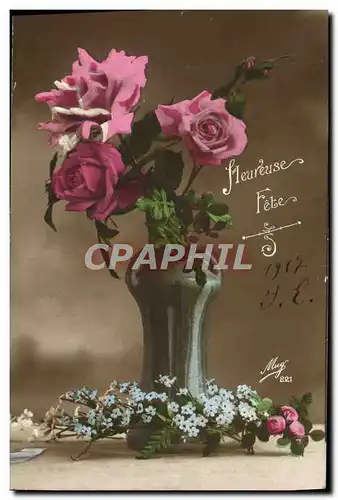 Cartes postales Fantaisie Fleurs