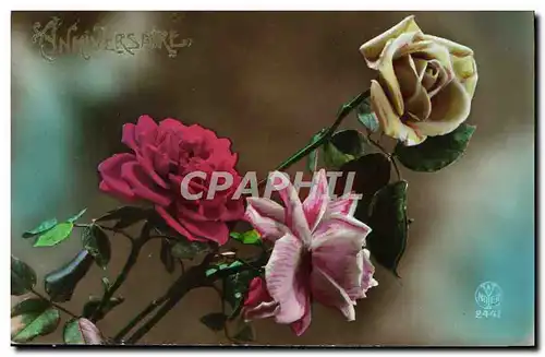 Cartes postales Fantaisie Fleurs