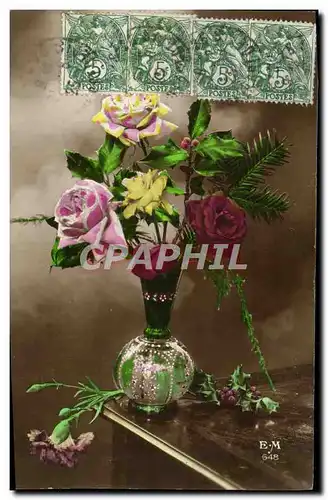 Cartes postales Fantaisie Fleurs