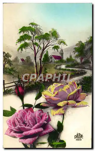 Cartes postales Fantaisie Fleurs