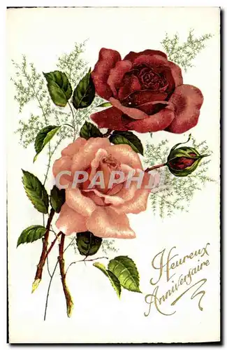 Cartes postales Fantaisie Fleurs