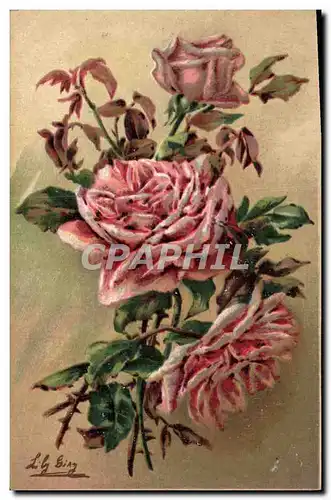 Cartes postales Fantaisie Fleurs