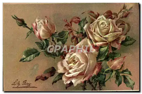 Cartes postales Fantaisie Fleurs