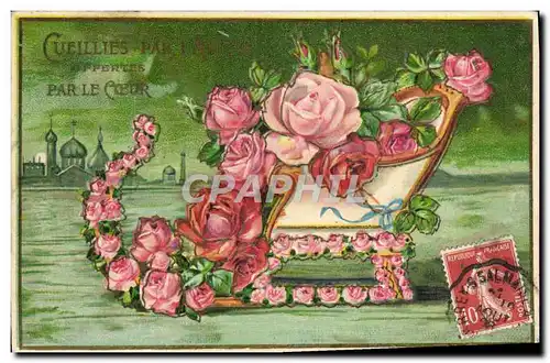 Cartes postales Fantaisie Fleurs