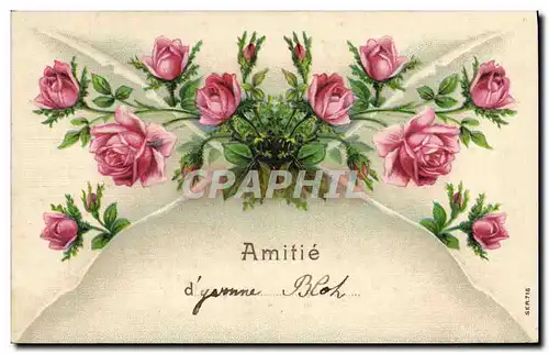 Cartes postales Fantaisie Fleurs