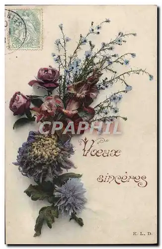 Cartes postales Fantaisie Fleurs